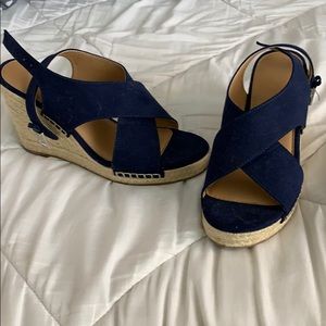 Navy blue wedges